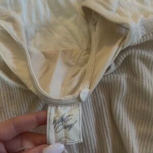 White Crow Cream Ribbed Tank Top